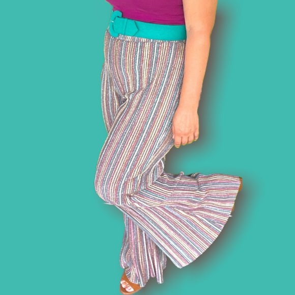 Fashion Nova Pants - Funky metallic bell bottoms Fashion Nova Medium